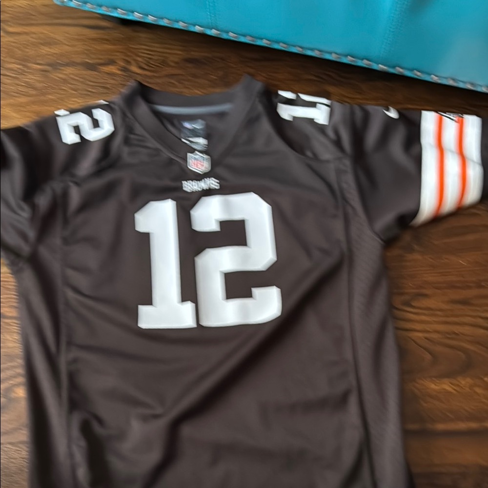 NFL Browns Jersey with Number 12
